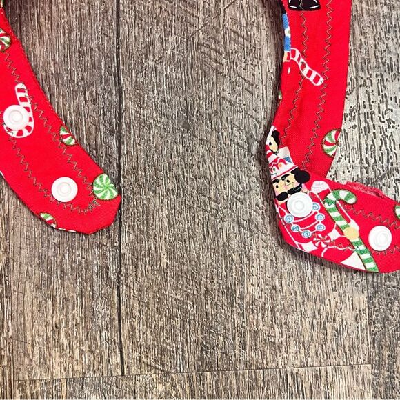 Handmade Nutcracker Holiday Baby Bib • Snap Closure • Absorbent & Washable - Picture 6 of 7